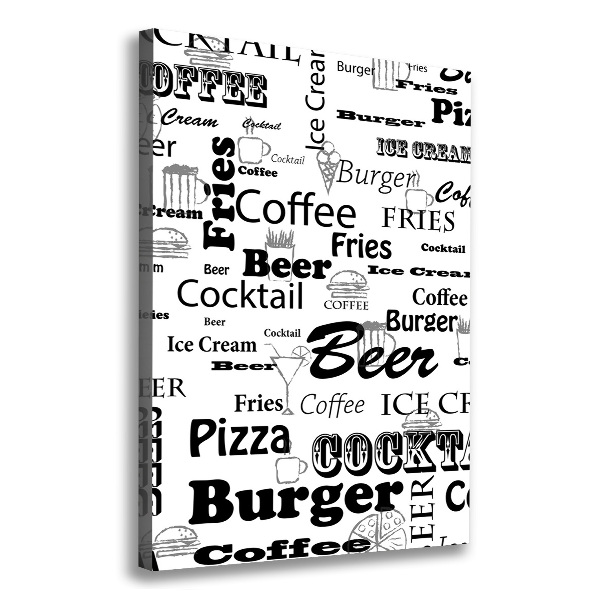 Foto leinwand vertikales Speisekarte