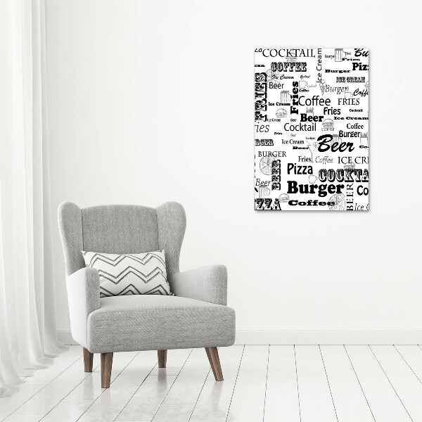 Foto leinwand vertikales Speisekarte