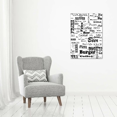 Foto leinwand vertikales Speisekarte