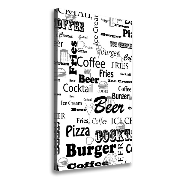 Foto leinwand vertikales Speisekarte