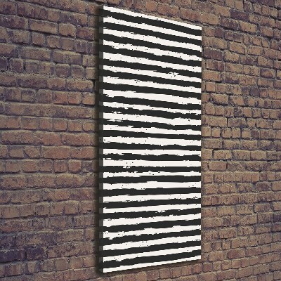 Foto auf leinwand vertikales Schwarz-weiße Streifen