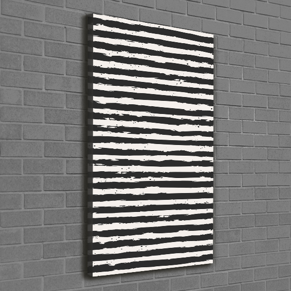 Foto auf leinwand vertikales Schwarz-weiße Streifen