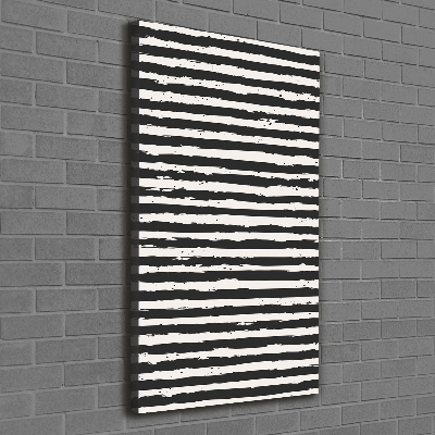 Foto auf leinwand vertikales Schwarz-weiße Streifen