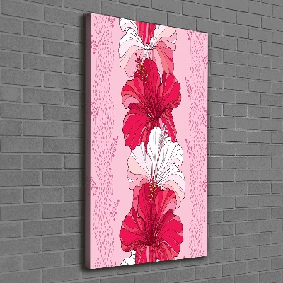 Wandbild vertikales Hibiskus