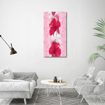 Wandbild vertikales Hibiskus