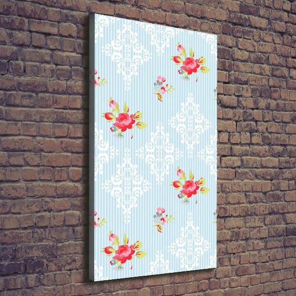 Foto leinwand vertikales Rosen