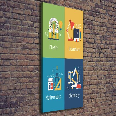 Wandbild vertikales Schulfächer