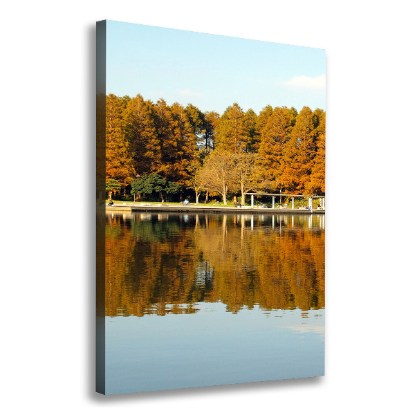 Foto leinwand vertikales Park im Herbst