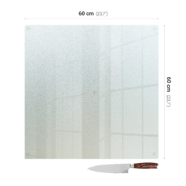 Herdabdeckplatte in quadratischer Form aus halbtransparentem Material