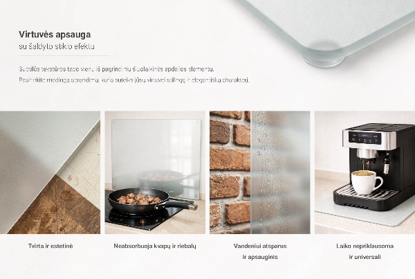 Herdabdeckplatte Glas in rechteckiger Form und halbtransparenter Ausführung