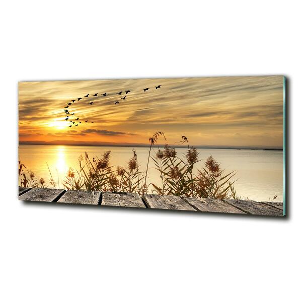 Bild auf glas Pier am See