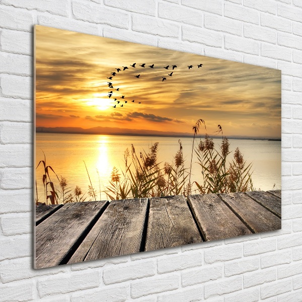 Bild auf glas Pier am See