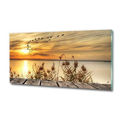 Bild auf glas Pier am See