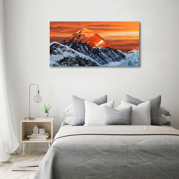 Foto glasbild Everest-Gipfel