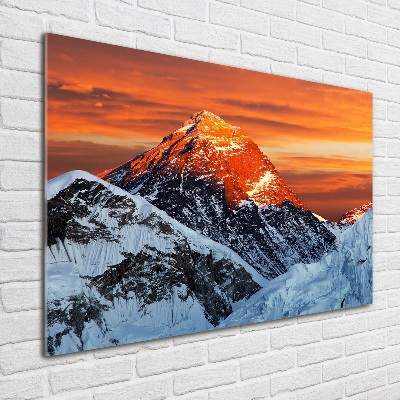 Foto glasbild Everest-Gipfel