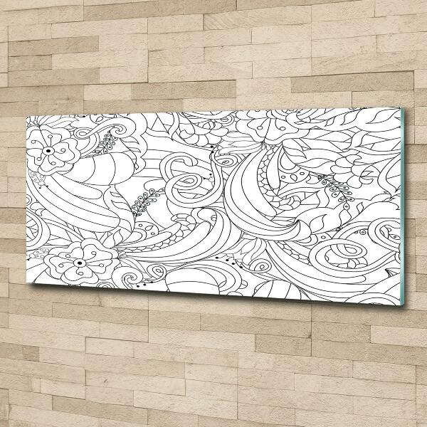 Foto glasbild Ornamente