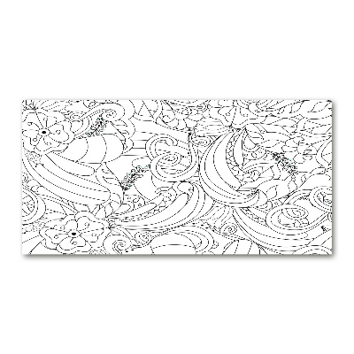 Foto glasbild Ornamente