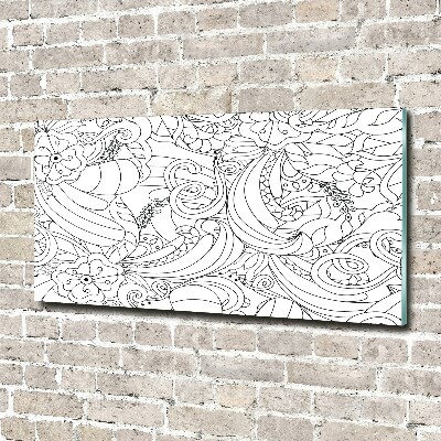 Foto glasbild Ornamente