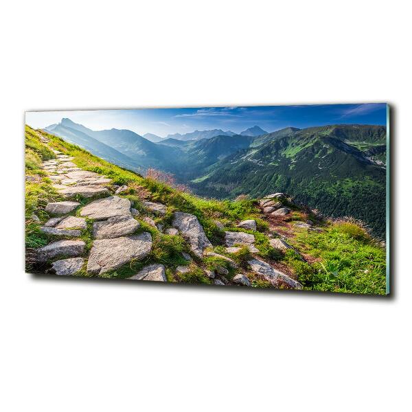 Bild auf glas Sonnenaufgang in den Tatra-Bergen