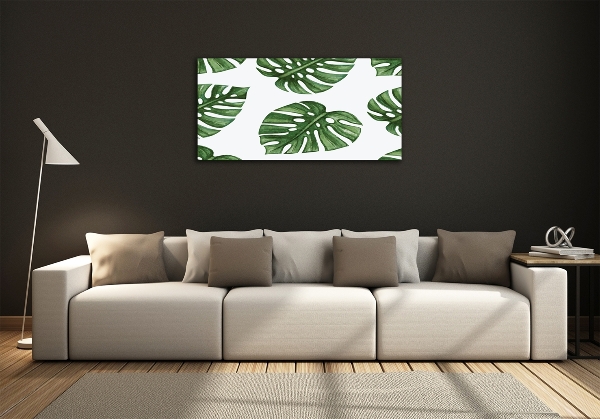 Foto glasbild Monstera