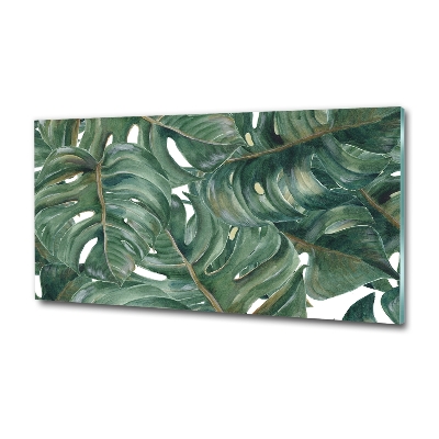 Glasbild Monstera