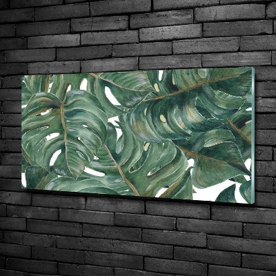 Glasbild Monstera