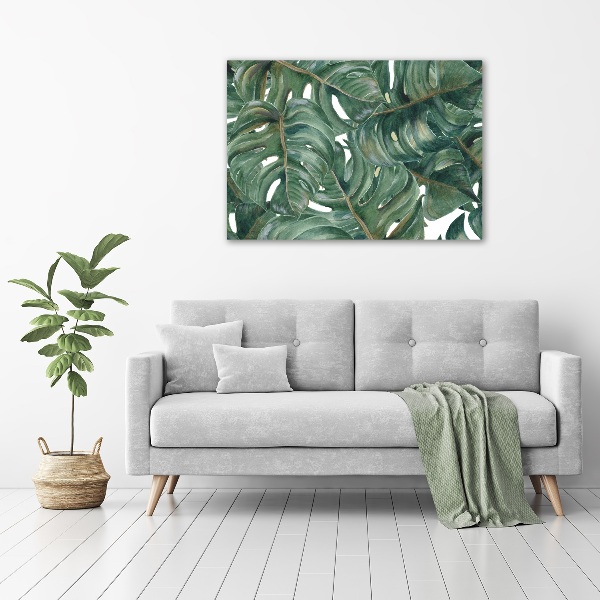 Glasbild Monstera