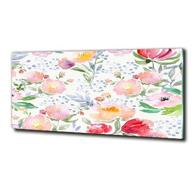 Foto glasbild Mohnblumen