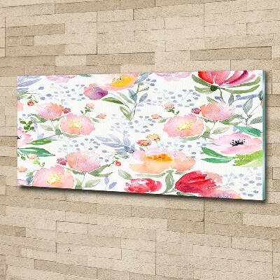 Foto glasbild Mohnblumen