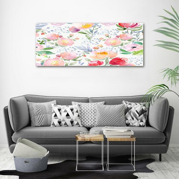 Foto glasbild Mohnblumen