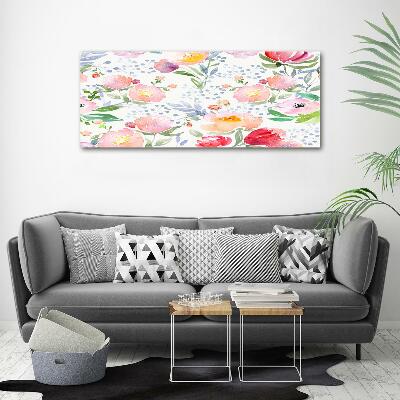 Foto glasbild Mohnblumen