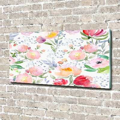 Foto glasbild Mohnblumen