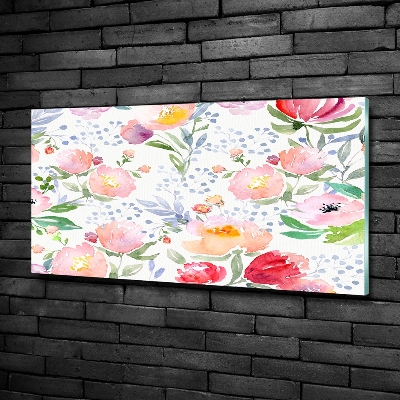 Foto glasbild Mohnblumen