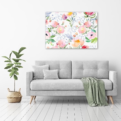 Foto glasbild Mohnblumen