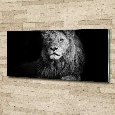 Glasbild Löwe