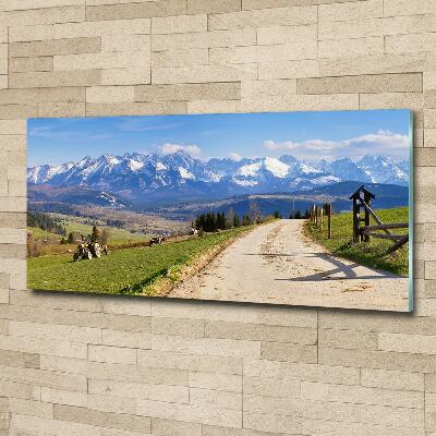 Foto glasbild Panorama der Tatra-Berge
