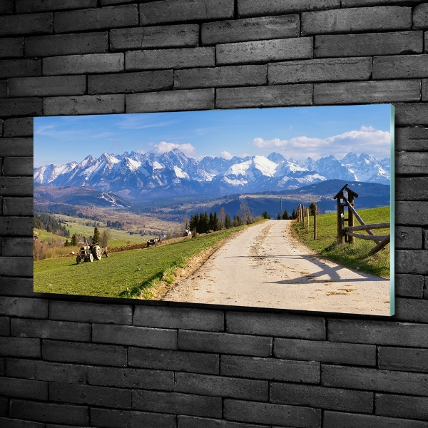 Foto glasbild Panorama der Tatra-Berge