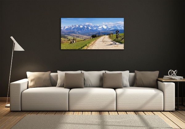 Foto glasbild Panorama der Tatra-Berge