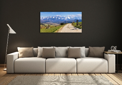 Foto glasbild Panorama der Tatra-Berge