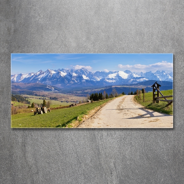 Foto glasbild Panorama der Tatra-Berge