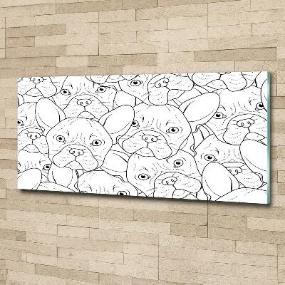 Glasbild Französische Bulldoggen