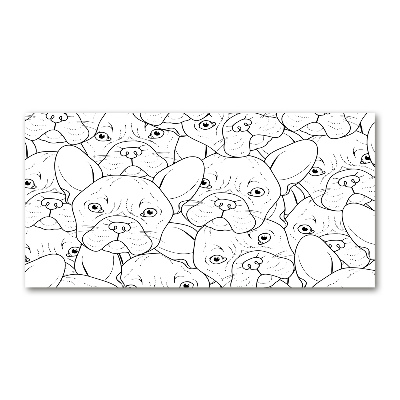 Glasbild Französische Bulldoggen