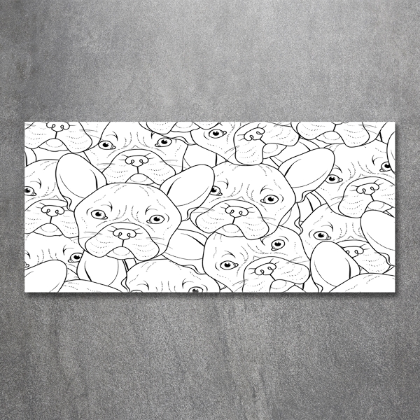 Glasbild Französische Bulldoggen