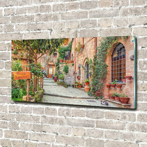 Glasbild Italienische Straßen