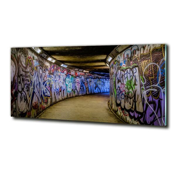 Bild auf glas Graffiti in der U-Bahn