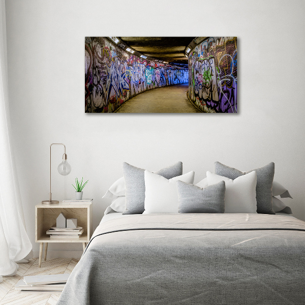 Bild auf glas Graffiti in der U-Bahn