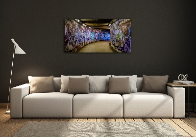 Bild auf glas Graffiti in der U-Bahn