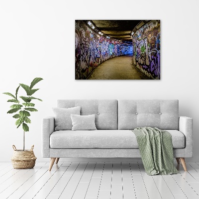 Bild auf glas Graffiti in der U-Bahn