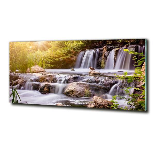 Foto glasbild Wasserfall