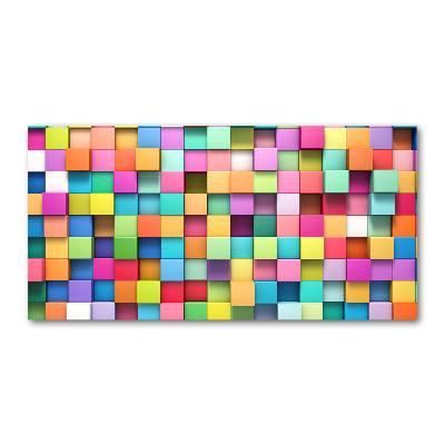 Glasbild Bunte Quadrate